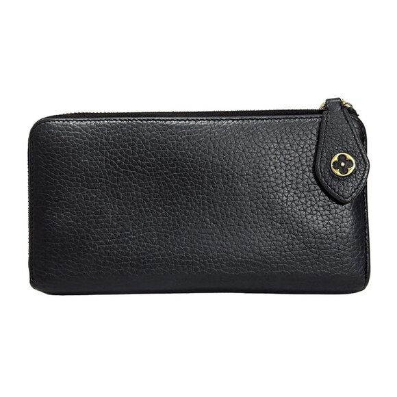 LOUIS VUITTON Portefeuille Comet Noir Cuir Taurillon Leather Wallet 357-072025 - Picture 1 of 5